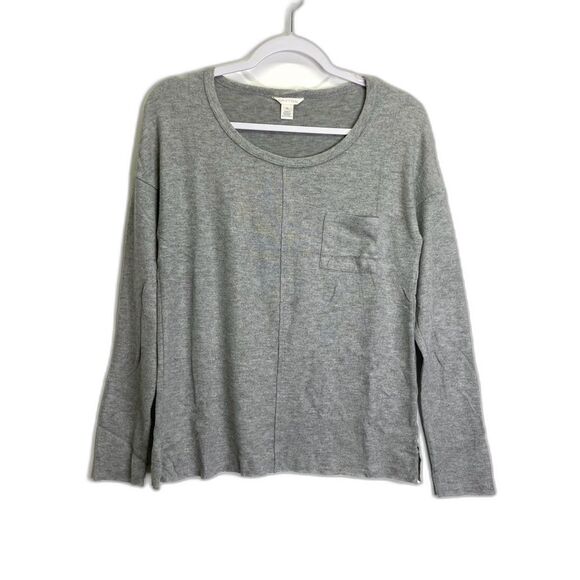 Caslon Grey Brushed Soft Knit Long Sleeve Top XS NEW - Picture 3 of 11
